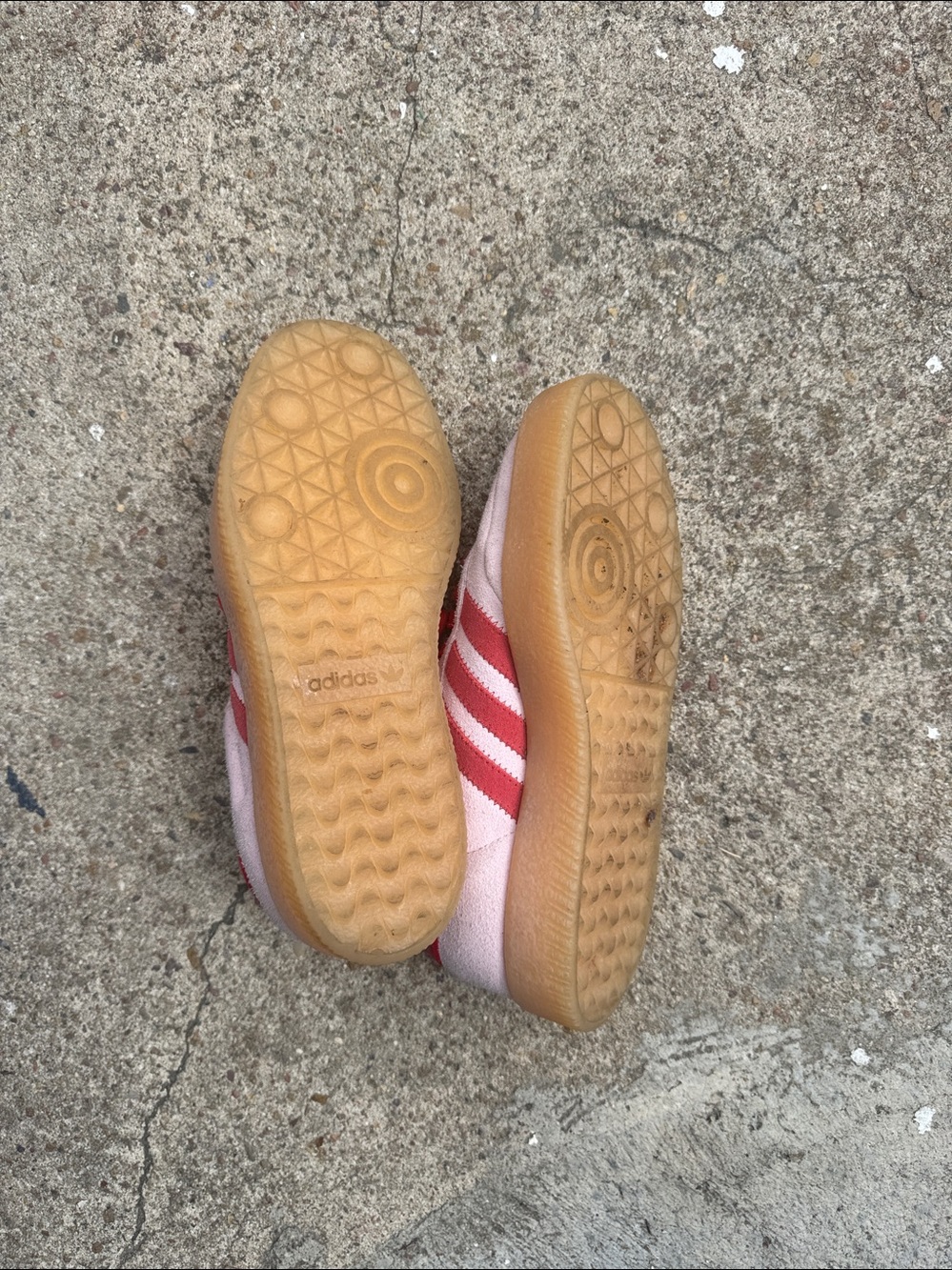 adidas Samba Pink Suede Sneakers with Red Accents - Picture 6 of 6